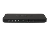 StarTech.com 4 Port HDMI Switch - 4K 30Hz - Aluminum Housing and MHL Support - 4x1 HDMI Switcher Box - 4K HDMI Selector Switch with Remote (VS421HD4K) - video-/ljudomkopplare - 4 portar VS421HD4K
