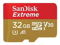 SanDisk Extreme - flash-minneskort - 32 GB - microSDHC UHS-I SDSQXAF-032G-GN6AA