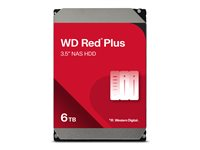 WD Red Plus WD60EFPX - hårddisk - 6 TB - SATA 6Gb/s WD60EFPX