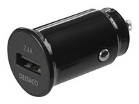 DELTACO USB-CAR123 strömadapter för bil - USB - 12 Watt USB-CAR123