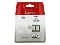 Canon PG-545 / CL-546 Multipack - 2-pack - svart, färg (cyan, magenta, gul) - original - bläckpatron 8287B005