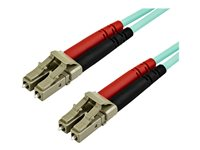 StarTech.com 15 m OM3 LC till LC-multiläge duplex fiberoptisk patchkabel - patch-kabel - 15 m - havsblå A50FBLCLC15