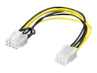 MicroConnect - strömadapter - 8-stifts PCIe-ström till 6-stifts PCIe-ström PI1921
