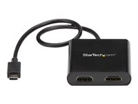 StarTech.com MST-hubb med två portar för USB-C till HDMI - 4K 30 Hz - adapterkabel - HDMI / USB - 44 m MSTCDP122HD