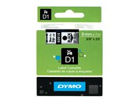 DYMO D1 - etiketttejp - 1 kassett(er) - Rulle (0,9 cm x 7 m) S0720670