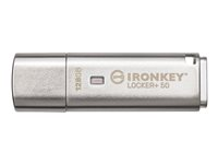 Kingston IronKey Locker+ 50 - USB flash-enhet - 128 GB IKLP50/128GB