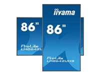 iiyama ProLite LH8642UHS-B3 86" Klass (85.6" visbar) LED-bakgrundsbelyst LCD-skärm - 4K - för digital skyltning LH8642UHS-B3