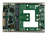 StarTech.com Dubbel mSATA SSD till 2,5" SATA RAID-adapter-konverterare - kontrollerkort - mSATA - SATA 6Gb/s 25SAT22MSAT