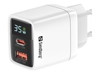 Sandberg strömadapter - 2-i-1 - USB, 24 pin USB-C - 35 Watt 441-52