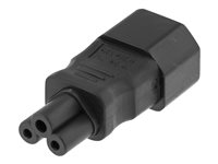 DELTACO DEL-1011 - adapter för effektkontakt - IEC 60320 C5 till IEC 60320 C14 DEL-1011