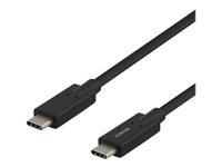 DELTACO USBC-1503 - USB typ C-kabel - 24 pin USB-C till 24 pin USB-C - 2 m USBC-1503