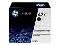 HP 42X - Lång livslängd - svart - original - LaserJet - tonerkassett (Q5942X) - för LaserJet 4240, 4250, 4350 Q5942X