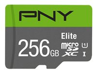PNY Elite - flash-minneskort - 256 GB - mikroSDXC UHS-I P-SDU256V11100EL-GE