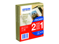 Epson Premium Glossy Photo Paper BOGOF - fotopapper - blank - 40 ark - 100 x 150 mm - 255 g/m² (paket om 2) C13S042167