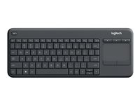 Logitech Wireless Touch Keyboard K400 Plus - tangentbord - med pekplatta - QWERTY - USA, internationellt - svart Inmatningsenhet 920-007119