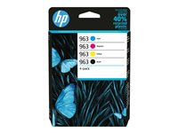 HP 963 - 4-pack - svart, gul, cyan, magenta - original - bläckpatron 6ZC70AE#301