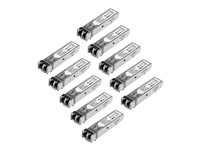 StarTech.com 10 pack HPE J4858C Compatible SFP Module, 1000BASE-SX, 1GbE Multi Mode (MMF) Fiber Optic Transceiver, 1 Gigabit Ethernet SFP, LC Connector, 550m, 850nm, DDM, HPE 1400, 1700, 1820 - Lifetime Warranty (J4858C10PKST) - SFP-sändar/mottagarmodul (mini-GBIC) - 1GbE J4858C10PKST