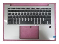 HP - ersättningstangentbord för bärbar dator - med ClickPad - QWERTY - internationell engelska - med övre skydd Inmatningsenhet N09058-B31