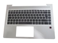 HP - ersättningstangentbord för bärbar dator - belgisk - med övre skydd L65225-051