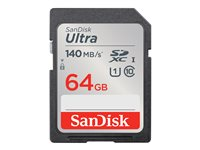 SanDisk Ultra - flash-minneskort - 64 GB - SDHC UHS-I SDSDUNB-064G-GN6IN