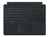 Microsoft Surface Pro Signature Keyboard - tangentbord - med pekplatta, accelerometer, Förvarings- och laddningsfack för Surface Slim Pen 2 - QWERTY - internationell engelska - svart - med Slim Pen 2 Inmatningsenhet 8X8-00007