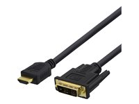 DELTACO HDMI-113D - adapterkabel - HDMI / DVI - 3 m HDMI-113D