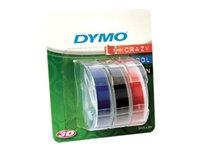 DYMO - 3D-bosseleringstejp - 3 rulle (rullar) - Rulle (0,9 cm x 3 m) S0847750