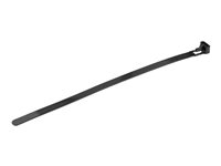 StarTech.com 20cm(8") Reusable Cable Ties, 7mm(1/4") wide, 50mm(1-7/8") Bundle Dia. 22kg(50lb) Tensile Strength, Releasable Nylon Ties, Indoor/Outdoor, 94V-2/UL Listed, 100 Pack, Black - Nylon 66 Plastic - TAA (CBMZTRB8BK) - kabelsamlare - TAA-kompatibel CBMZTRB8BK
