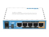 MikroTik RouterBOARD hAP - trådlös router - Wi-Fi - skrivbordsmodell RB951UI-2ND