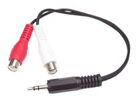StarTech.com 6in Stereo Audio Y-Cable - 3.5mm Male to 2x RCA Female - Headphone Jack to RCA - Computer / MP3 to Stereo 1x Mini-Jack 2x RCA (MUMFRCA) - ljudkabel - 15.24 cm MUMFRCA