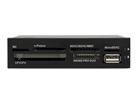 StarTech.com Intern USB 2.0-multi-kortläsare/skrivare - SD microSD CF - kortläsare - USB 2.0 35FCREADBK3