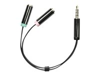 Deltaco AUD-201 - headset-adapter - 10 cm AUD-201