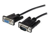 StarTech.com 1m Black Straight Through DB9 RS232 Serial Cable - M/F (MXT1001MBK) - seriell förlängningskabel - DB-9 till DB-9 - 1 m MXT1001MBK
