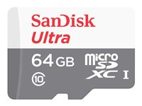 SanDisk Ultra - flash-minneskort - 64 GB - mikroSDXC UHS-I SDSQUNR-064G-GN3MN