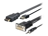 VivoLink Pro HDMI-kabel - HDMI/VGA/ljud/USB - 2 m PROHDMIMVGA2