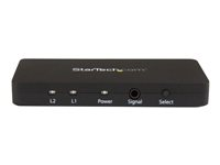 StarTech.com 2 Port HDMI Switch - Aluminum Housing and MHL Support - 2x1 HDMI Switcher Box with Support for 4K at 30Hz - HDMI Selector Switch (VS221HD4K) - video-/ljudomkopplare - 2 portar VS221HD4K