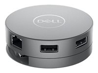 Dell Mobile Adapter DA310 flerportsadapter - USB-C - VGA, HDMI, DP, USB-C - 1GbE 470-AEUP
