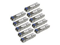 StarTech.com 10 pack HPE J4859C Compatible SFP Module, 1000BASE-LX, 1GbE Single Mode SMF/MMF Optic Transceiver, 1 Gigabit Ethernet, LC Connector 10km, 1310nm DDM, HPE 1400 1700, Mini GBIC - Lifetime Warranty (J4859C10PKST) - SFP-sändar/mottagarmodul (mini-GBIC) - 1GbE J4859C10PKST