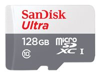 SanDisk Ultra - flash-minneskort - 128 GB - mikroSDXC UHS-I SDSQUNR-128G-GN6TA