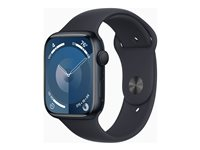 Apple Watch Series 9 (GPS) - midnattsaluminium - smart klocka med sportband - midnatt - 64 GB MR9A3KS/A