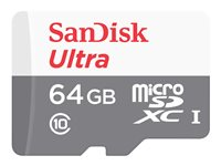 SanDisk Ultra - flash-minneskort - 64 GB - mikroSDXC UHS-I SDSQUNR-064G-GN3MN