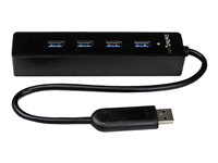 StarTech.com 4-Port USB 3.0 Hub with Built-in Cable - SuperSpeed Laptop USB Hub - Portable USB Splitter - Mini USB Hub (ST4300PBU3) - hubb - 4 portar ST4300PBU3