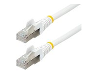 StarTech.com 50cm CAT6a Ethernet Cable - White - Low Smoke Zero Halogen (LSZH) - 10GbE 500MHz 100W PoE++ Snagless RJ-45 w/Strain Reliefs S/FTP Network Patch Cord - patch-kabel - 50 cm - vit NLWH-50C-CAT6A-PATCH