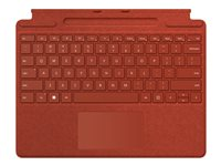 Microsoft Surface Pro Signature Keyboard - tangentbord - med pekplatta, accelerometer, Förvarings- och laddningsfack för Surface Slim Pen 2 - QWERTY - nordiskt (danska/finska/norska/svenska) - vallmoröd 8XB-00029
