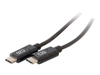 C2G 1.8m (6ft) USB C Cable - USB 2.0 (3A) - M/M USB Type C Cable - Black - USB typ C-kabel - 24 pin USB-C till 24 pin USB-C - 1.8 m 88826