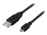DELTACO USB-303S - USB-kabel - USB till mikro-USB typ B - 3 m USB-303S