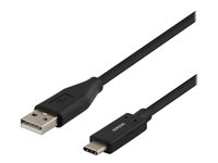 DELTACO - USB typ C-kabel - USB till 24 pin USB-C - 1 m USBC-1004