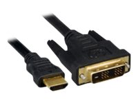 MicroConnect adapterkabel - HDMI / DVI - 2 m HDM191812