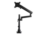 StarTech.com Desk Mount Monitor Arm with 2x USB 3.0 ports, Pole Mount Full Motion Single Arm Monitor Mount up to 17.6lbs/8kg VESA Display, Ergonomic Articulating Monitor Arm, Clamp/Grommet - Small Footprint Design (ARMPIVOT2USB3) monteringssats - för Bildskärm - svart ARMPIVOT2USB3