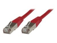 MicroConnect nätverkskabel - 25 cm - röd B-FTP60025R